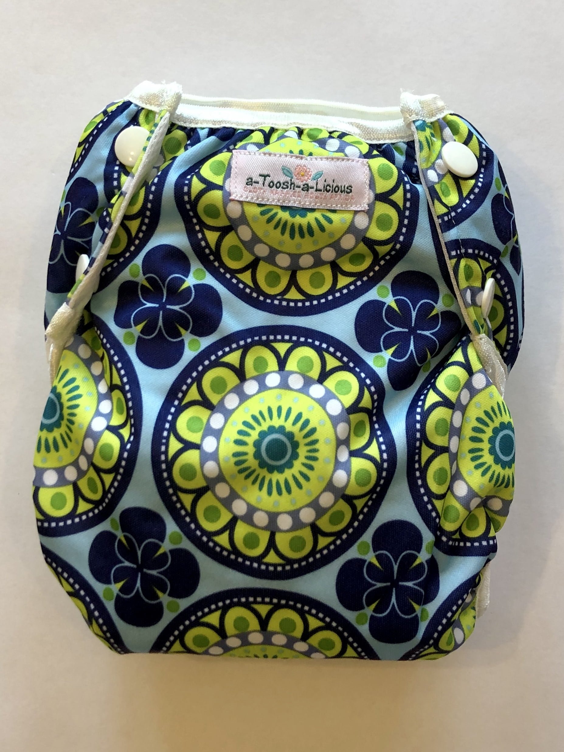 Swimming-Nappy-Standard-Print-Blue-&-Green-Doilies